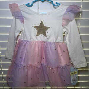 Brand New Cat & Jack Long Sleeve Dress, 2t.